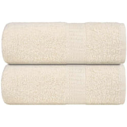 vidaXL Asciugamani per Sapone 2 pz Crema 30x30 cm 360 g/m² 100% Cotone