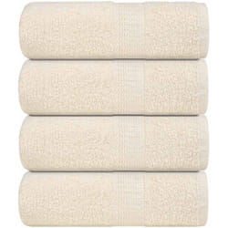 Asciugamani per Sapone 4 pz Crema 30x30 cm 360 g/m² 100% Cotone Vidaxl