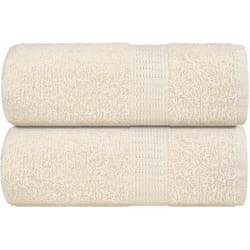 Asciugamani Ospiti 2 pz Crema 30x50 cm 360 g/m² 100% Cotone Vidaxl 9905