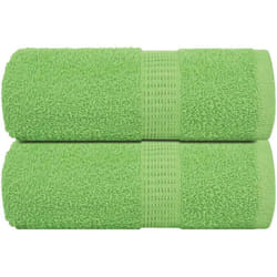 Asciugamani per Sapone 2 pz Verde Mela 30x30 cm 360 g/m² Cotone Vidaxl