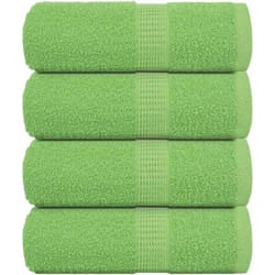 Asciugamani per Sapone 4 pz Verde Mela 30x30 cm 360 g/m² Cotone Vidaxl 3743