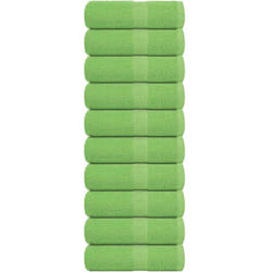 Asciugamani per Sapone 10 pz Verde Mela 30x30cm 360 g/m² Cotone Vidaxl 6694