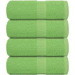 vidaXL Asciugamani Ospiti 4 pz Verde Mela 30x50 cm 360 g/m² Cotone