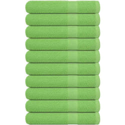 Asciugamani per Sauna 10 pz Verde Mela 80x200cm 360 g/m² Cotone Vidaxl 1639