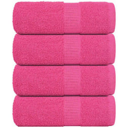 Asciugamani per Sapone 4 pz Rosa 30x30 cm 360 g/m² 100% Cotone Vidaxl