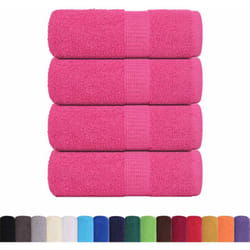 Asciugamani Ospiti 4 pz Rosa 30x50 cm 360 g/m² 100% Cotone Vidaxl