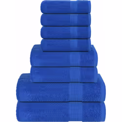 Colore: Blu Materiale: 100% cotone Dimensioni asciugamano ospite: 30 x 50 cm (P x L) Dimensioni asciugamano: 50 x 100 cm (P x ...