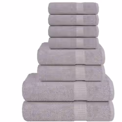 Colore: Grigio Materiale: 100% cotone Dimensioni asciugamano ospite: 30 x 50 cm (P x L) Dimensioni asciugamano: 50 x 100 cm ( ...