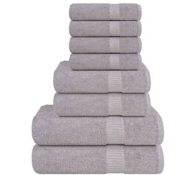 Vidaxl - Set Asciugamani 8 pz Grigio 360 gsm 100% Cotone 6292