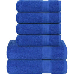 Set Asciugamani 8 pz Blu 360 gsm 100% Cotone Vidaxl 6229