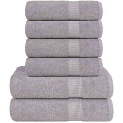 Vidaxl - Set Asciugamani 6 pz Grigio 360 gsm 100% Cotone 5553