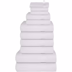 Colore: Bianco Materiale: 100% cotone Washcloth size: 15 x 21 cm (W x L) Dimensioni salvietta: 30 x 30 cm (P x L) Dimensioni ...
