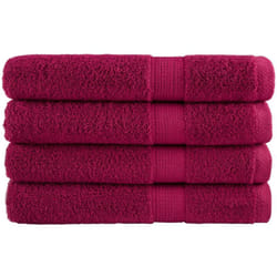 Asciugamani Premium solund 4 pz Bordeaux 100x200 cm 600gsm Vidaxl 682031
