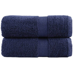 Salviette Premium solund 2 pz Blu Navy 30x30 cm 600gsm Vidaxl 233201