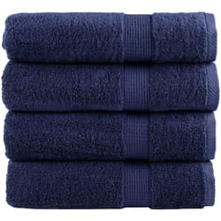 Asciugamani da Bagno solund 4 pz Blu Navy 100x150cm 600gsm Vidaxl 488950