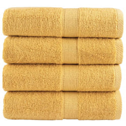 Salviette Premium solund 4 pz Oro 30x30 cm 600gsm Vidaxl 997373