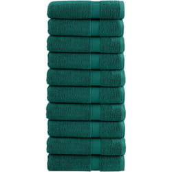 Asciugamani da Bagno solund 10 pz Verdi 100x150cm 600 g/m² Vidaxl 121942