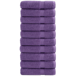 Asciugamani Premium SOLUND 10 pz Viola 50x100 cm 600 g/m² vidaXL322456