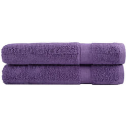 Asciugamani Premium solund 2 pz Viola 100x200 cm 600 g/m² Vidaxl 503208