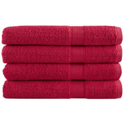 Asciugamani Premium SOLUND 4 pz Rossi 100x200 cm 600 g/m² vidaXL884749