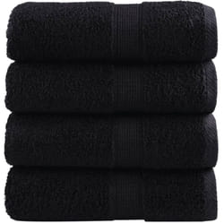 Salviette Premium solund 4 pz Nere 30x30 cm 600 g/m² Vidaxl 295226