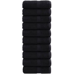 Asciugamani per Ospiti solund 10 pz Neri 30x50 cm 600 g/m² Vidaxl 360802