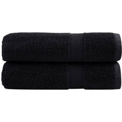 Asciugamani da Doccia solund 2 pz Neri 70x140 cm 600g/m² Vidaxl 725040