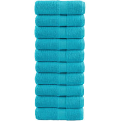 Asciugamani Ospiti solund 10 pz Turchesi 30x50cm 600 g/m² Vidaxl 547633