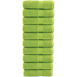 Asciugamani per Ospiti solund 10 pz Verdi 30x50cm 600 g/m² Vidaxl 304321