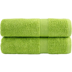 Asciugamani Premium solund 2 pz Verdi 50x100 cm 600 g/m² Vidaxl