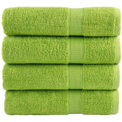Asciugamani Premium solund 4 pz Verdi 50x100 cm 600 g/m² Vidaxl 739960