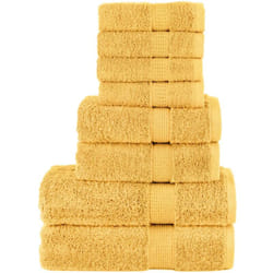 Vidaxl - Set ASciugamani solund 8 pz Oro 600 gsm 709862