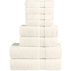 Set ASciugamani solund 8 pz Crema 600 gsm Vidaxl 582514