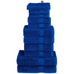 Set ASciugamani solund 12 pz Blu 600 gsm Vidaxl 394544