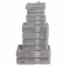 Vidaxl - Set ASciugamani solund 12 pz Grigio 600 gsm 461702