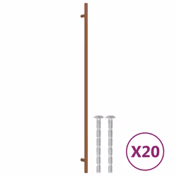 Maniglie per Mobili 20 pz Bronzo 480 mm in Acciaio Inoxcod mxl 85049 - Vista aggiuntiva 2