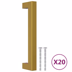 Maniglie per Mobili 20 pz Oro 128 mm in Acciaio Inoxcod mxl 85038 - Vista aggiuntiva 2