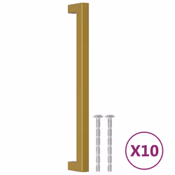 Maniglie per Mobili 10 pz Oro 224 mm in Acciaio Inoxcod mxl 85056 - Vista aggiuntiva 2