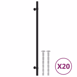 Maniglie per Mobili 20 pz Nere 320 mm in Acciaio Inoxcod mxl 132981 - Vista aggiuntiva 2