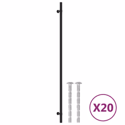 Maniglie per Mobili 20 pz Nere 480 mm in Acciaio Inoxcod mxl 85051 - Vista aggiuntiva 2