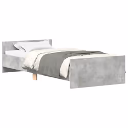 vidaXL Giroletto Grigio Cemento 90x200 cm in Legno Multistrato - Vista aggiuntiva 2