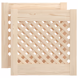 Ante con Design a Reticolo 2 pz 39,5x39,5 cm in Legno di Pinocod mxl 131845 - Vista aggiuntiva 2