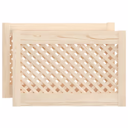 Ante con Design a Reticolo 2 pz 49,5x39,5 cm in Legno di Pinocod mxl 107859 - Vista aggiuntiva 2