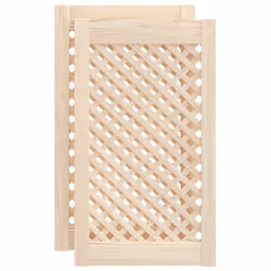 Ante con Design a Reticolo 2 pz 39,5x69 cm in Legno di Pinocod mxl 131848 - Vista aggiuntiva 2