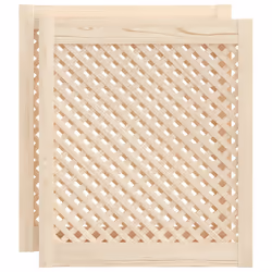 Ante con Design a Reticolo 2 pz 59,5x69 cm in Legno di Pinocod mxl 83897 - Vista aggiuntiva 2