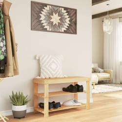 Vidaxl - Scarpiera 3 Ripiani 70x27,5x45 cm Bambù Marrone