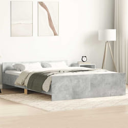 Giroletto con Testiera e Pediera Grigio Cemento 140x200 cmcod mxl 131791