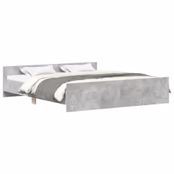 Giroletto con Testiera e Pediera Grigio Cemento 180x200 cmcod mxl 131796 - Vista aggiuntiva 2