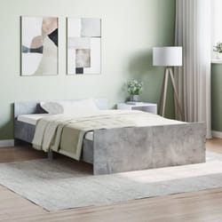 Giroletto con Testiera e Pediera Grigio Cemento 120x190 cm Vidaxl 58850