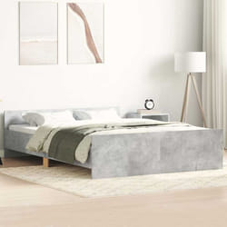 Giroletto con Testiera e Pediera Grigio Cemento 135x190 cm Vidaxl 30713